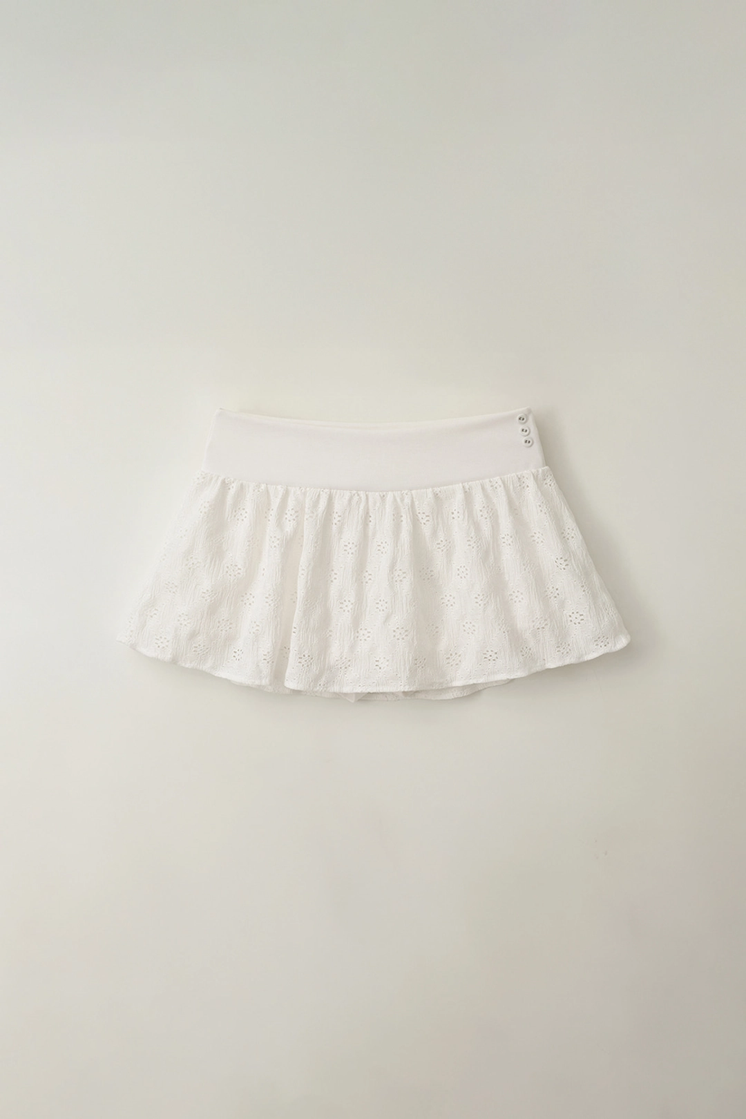 더티스 MINI LACE BUTTON SKIRT PANTS (IVORY) 상품 이미지 3