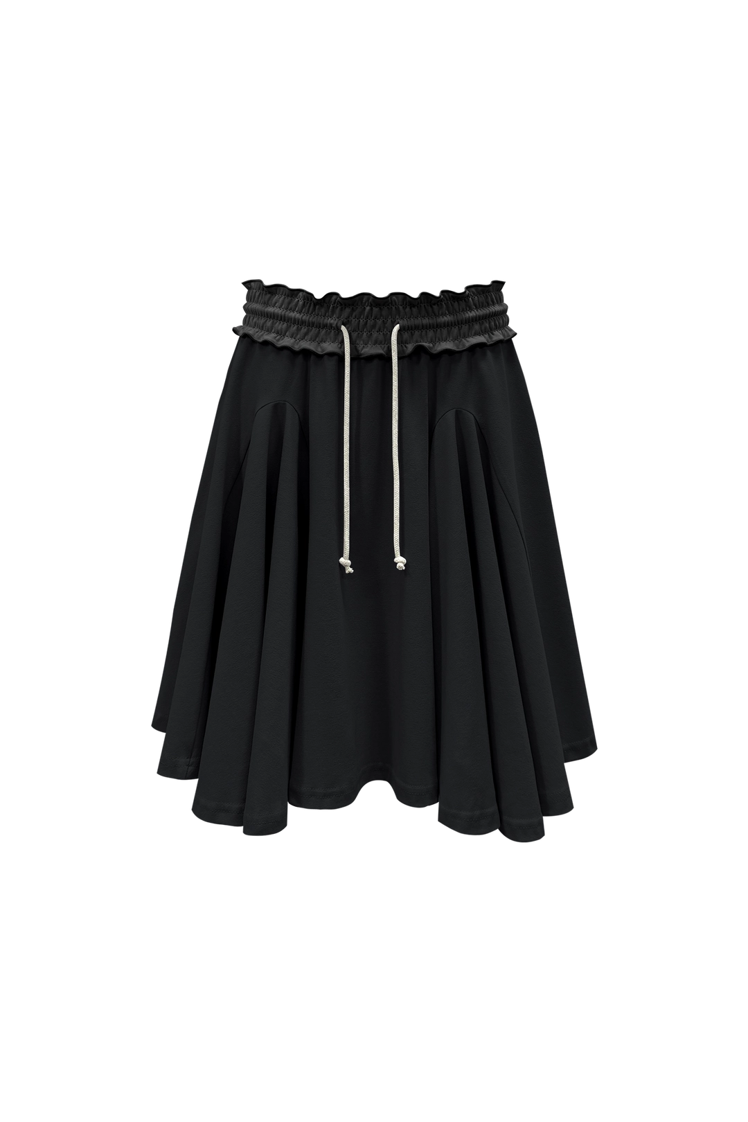 체메씨 SMOCKED FLARE SKIRT (BLACK) 상품 이미지 1