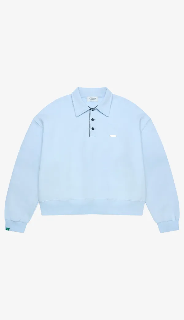 263. Collar Sweatshirt  _ Ice Blue
