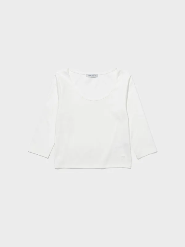 [7/28 예약배송] Lc Silket 3/4 Baby Tee_Ivory