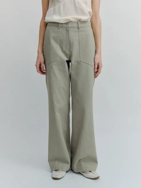 Cotton Fatigue Pants(Beige)