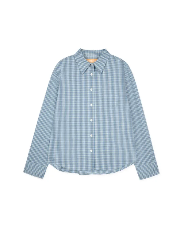 HS Check L/S Shirts(W)_Blue