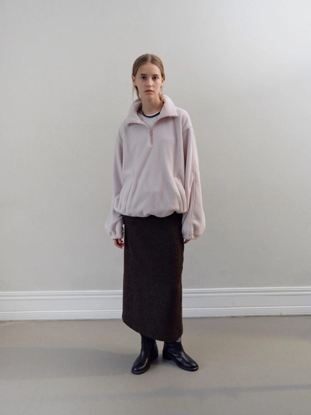 더릴 Frost Wool Long Skirt_Brown 상품 이미지 1