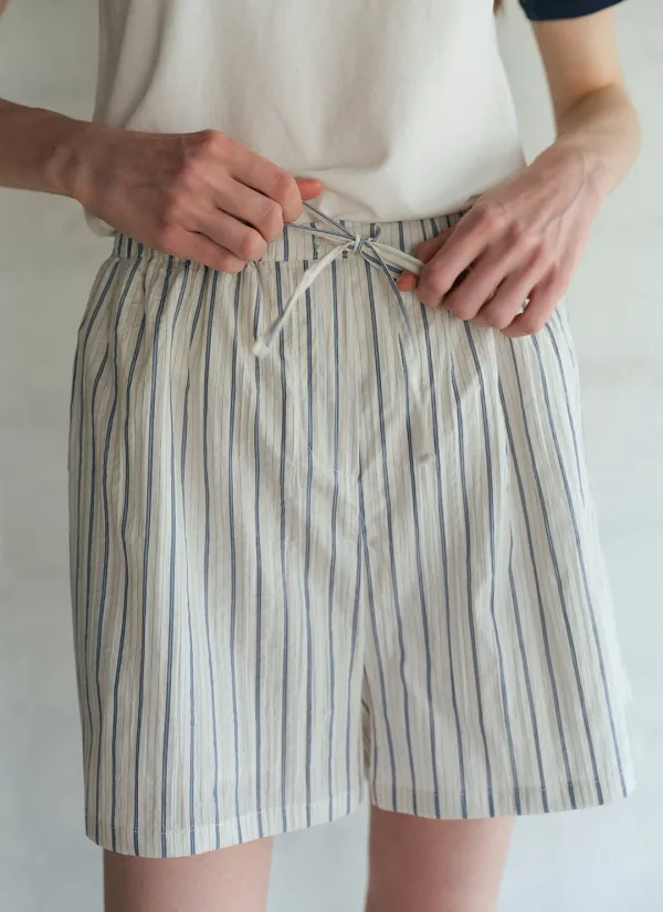 Pons Stripe Shorts (Stripe Navy)