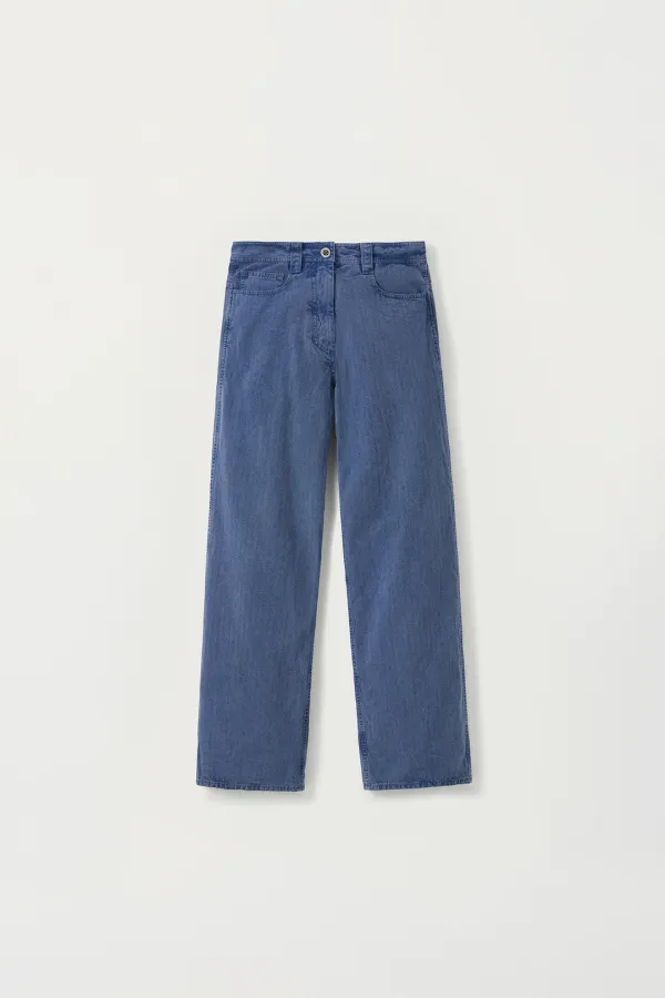 4TH / Jeanne cotton pants (Faded navy)