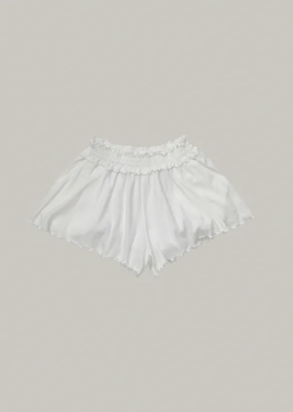 wave cover up shorts (white)