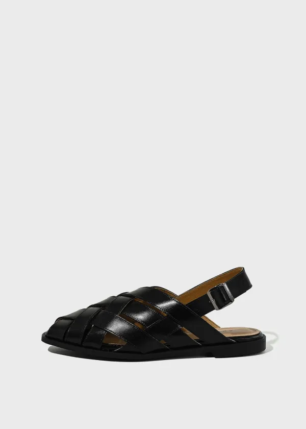 WOVEN CAGE SANDAL [C3S08 BK]