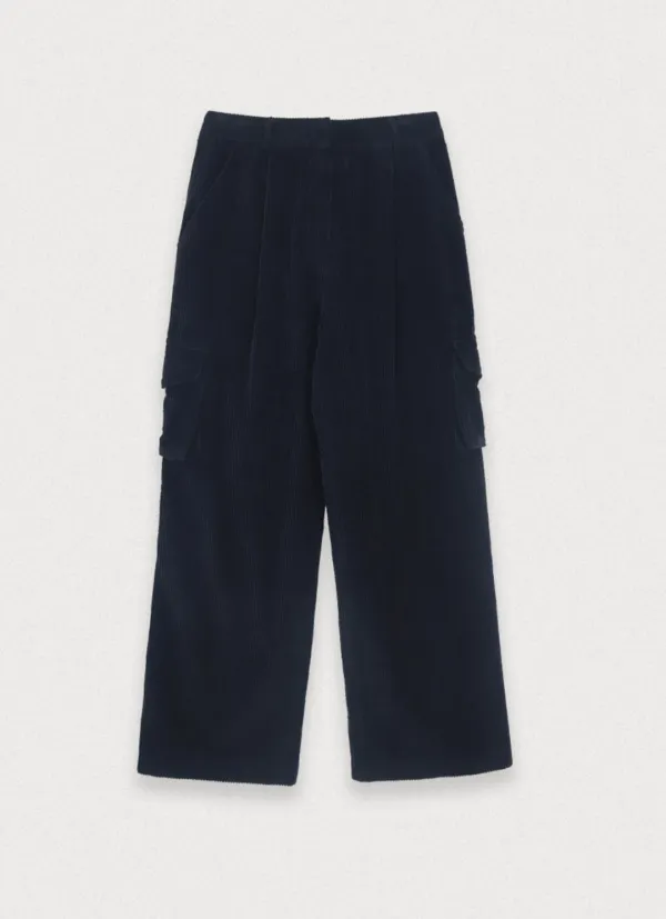 BOWL WINTER CORDUROY PANTS - NAVY