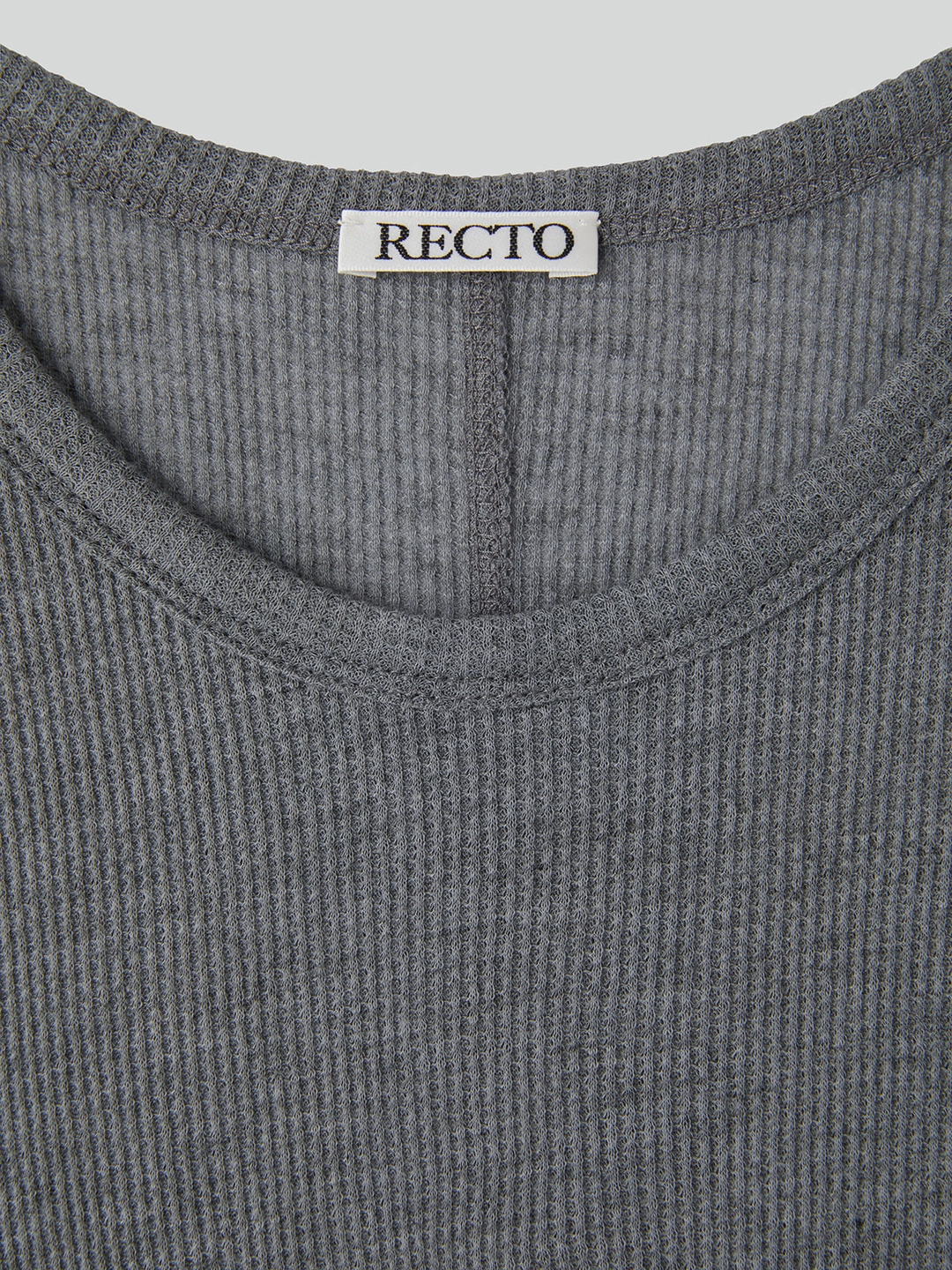 렉토 CASHMERE BLEND FITTED T-SHIRT (MELANGE GREY) 상품 이미지 2