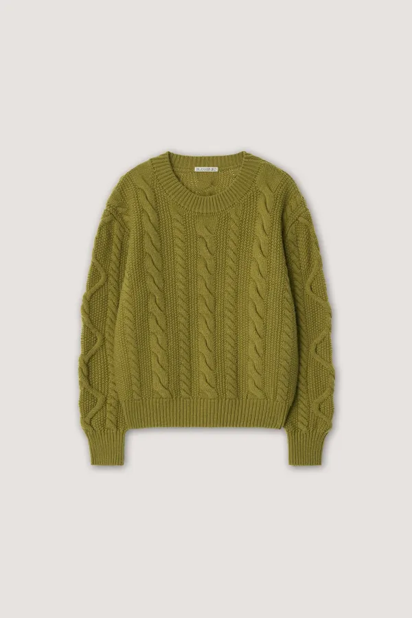 [2nd] Hagel Cable Knit - Olive
