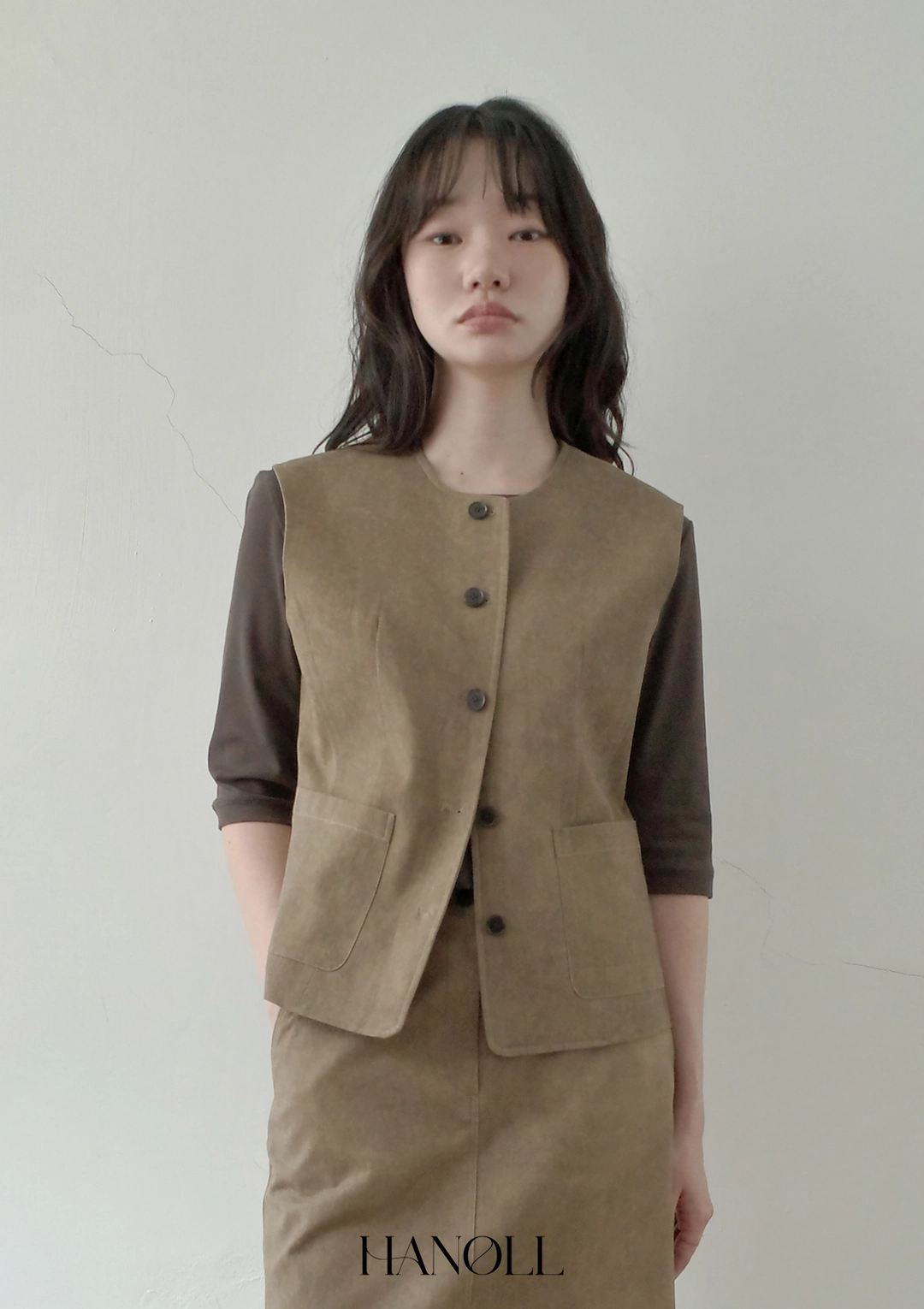 한올 Heritage Vest (Khaki Beige) 상품 이미지 2