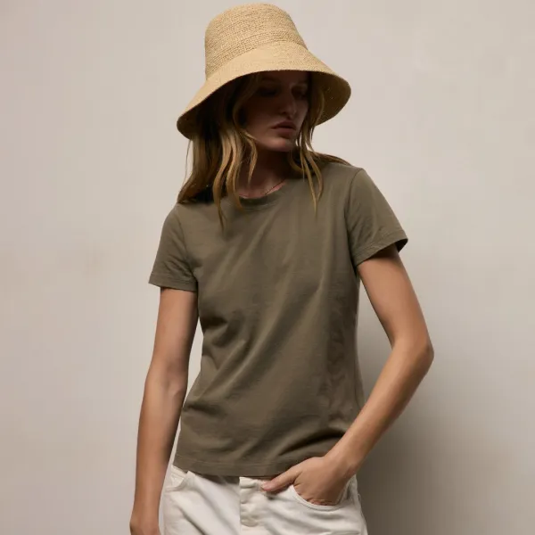 Vintage Little Boy Tee - Light Olive Pigment