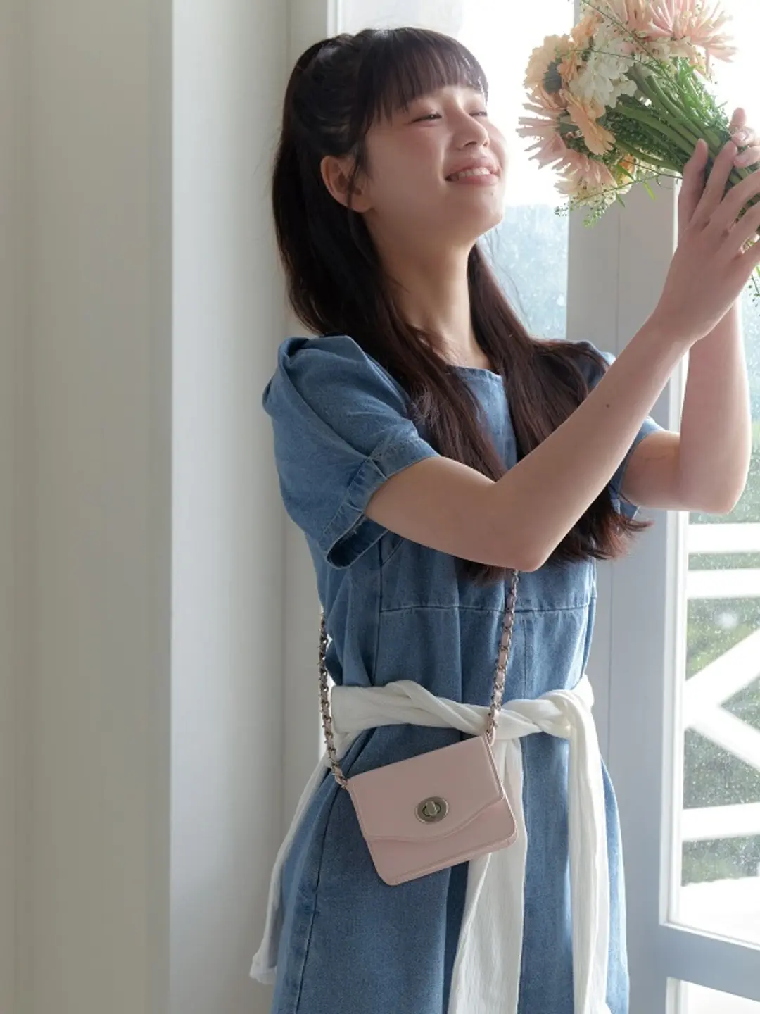 오브히 미뇽 마이크로 백 Mignon Micro Bag_Cream Pink 상품 이미지 2