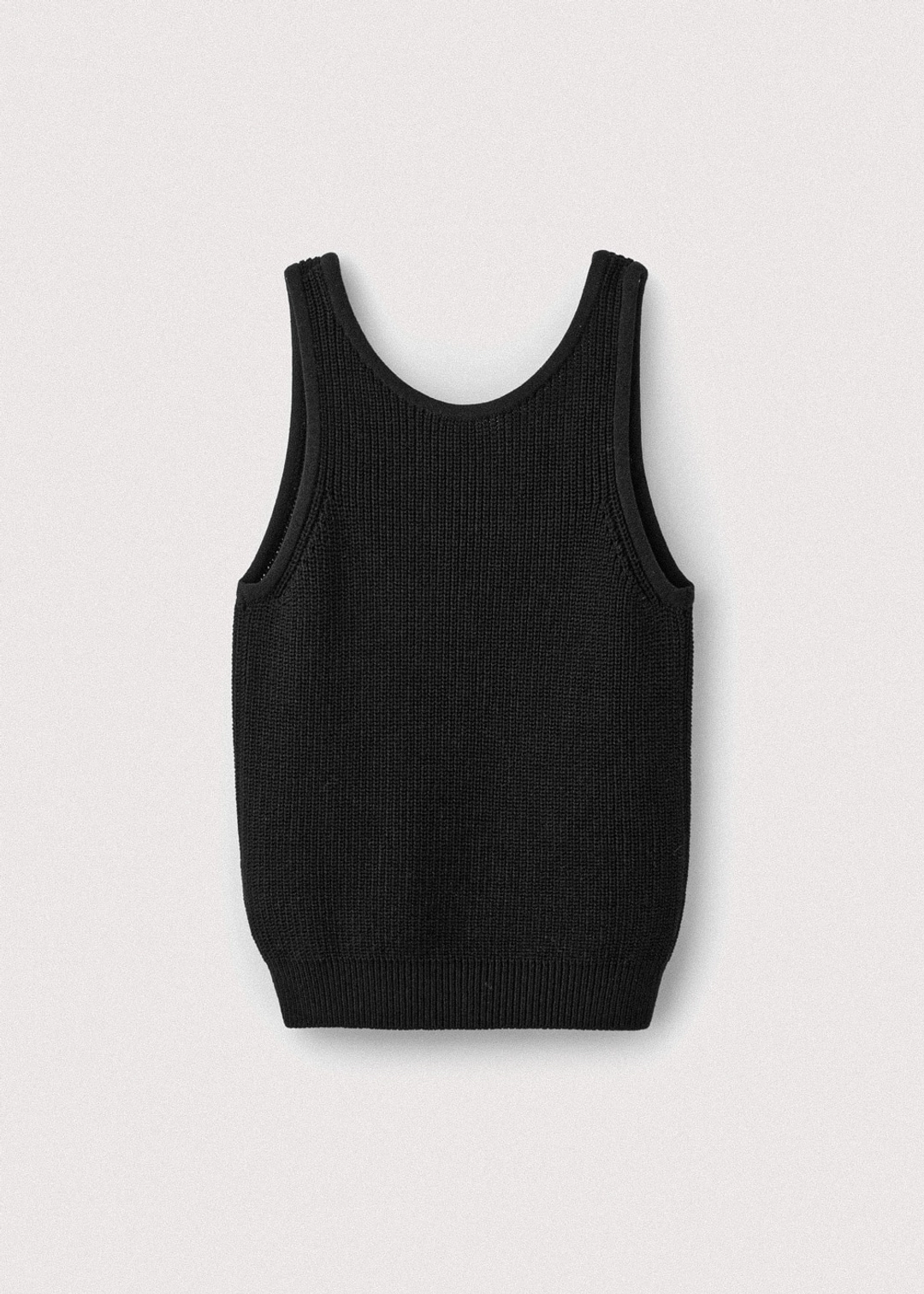 우마뭉 Korean paper yarn two way vest_Black 상품 이미지 3