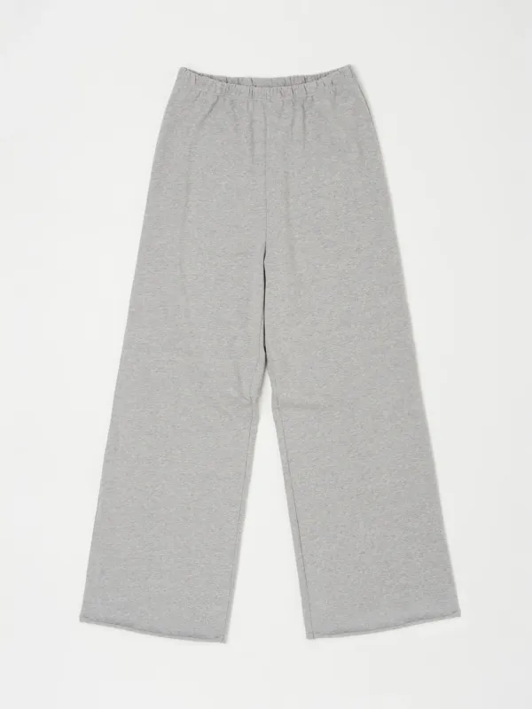 RELAXED WIDE-LEG SWEATPANTS IN MELANGE GREY