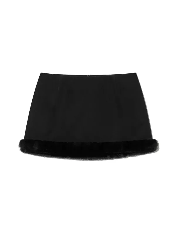BURNING FUR SKIRT (BLACK)