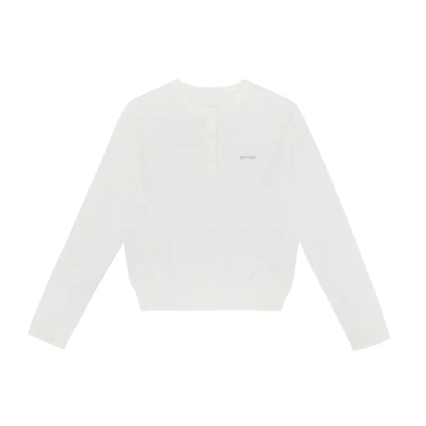 [2차] Henley Knit Top (cloud white)