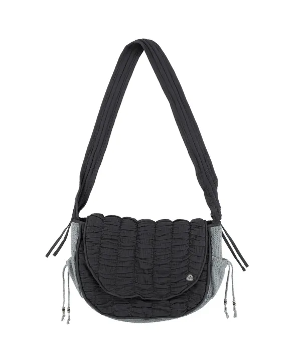 QUILTED CROSS BAG CHARCOAL