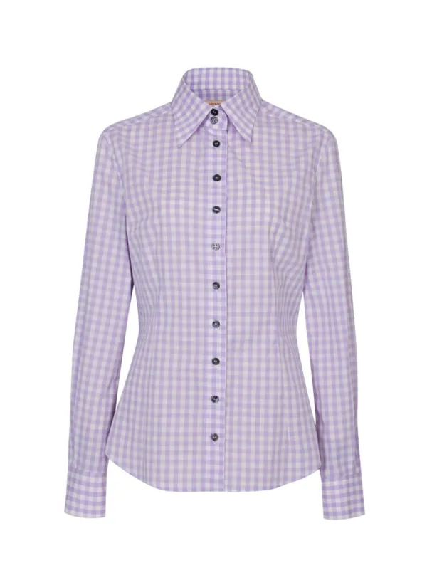 Gingham Check Shirt (Purple)