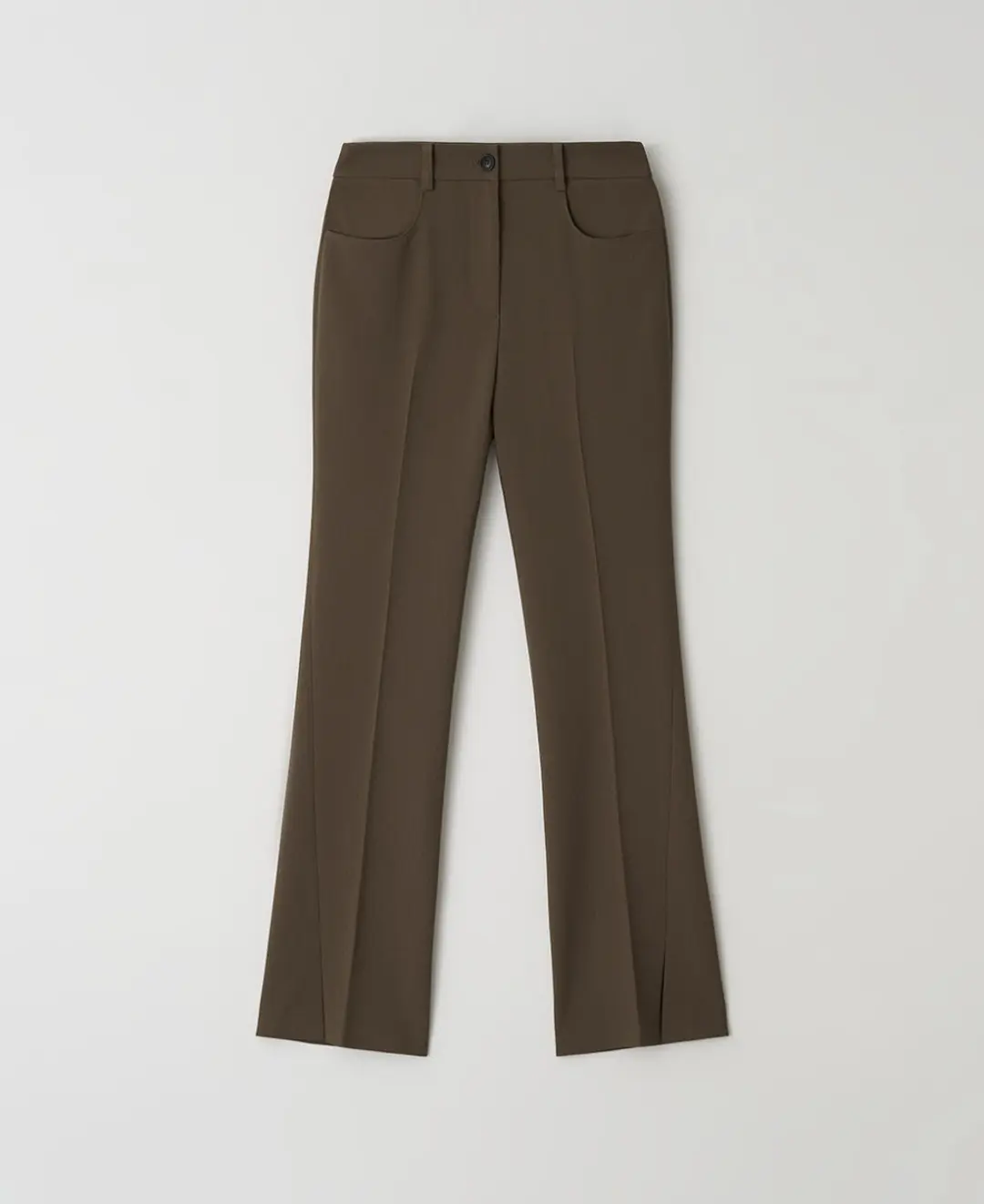 스텝어라운드 Boots cut slit pants_BROWN 상품 이미지 1