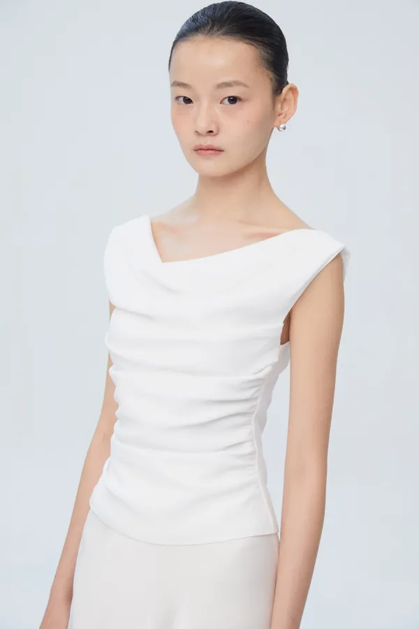 COWL NECKLINE DRAPE TOP