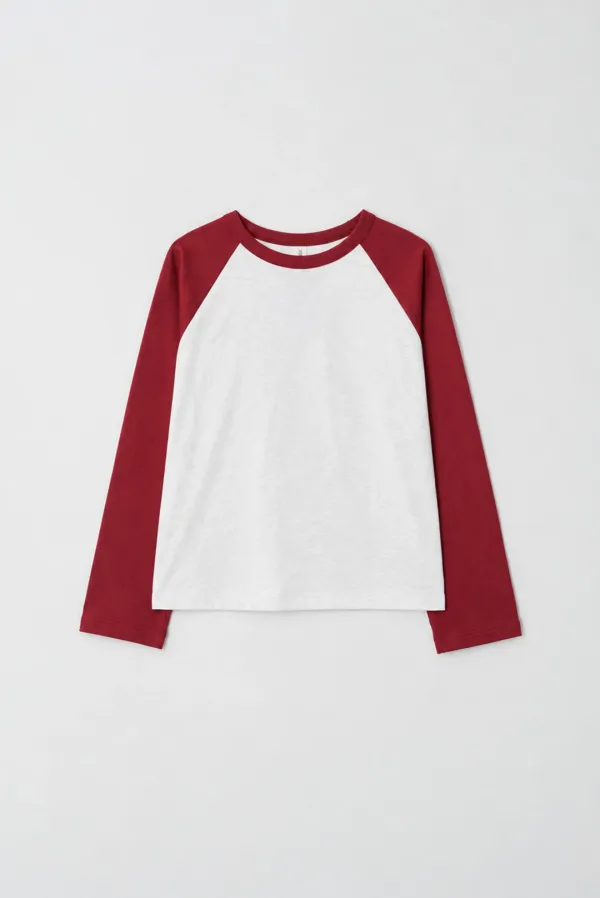 [EXCLUSIVE] greenwich raglan tee - red