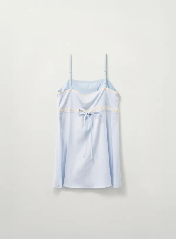 (W) Taping Flare One-piece - Sky Blue