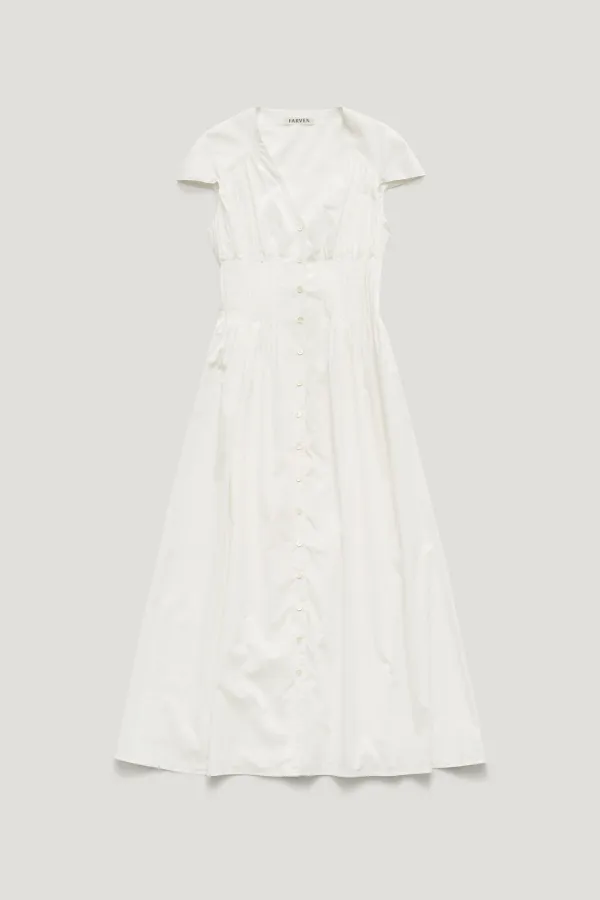 DIANA SHIRRING DRESS_IVORY / ₩228,000