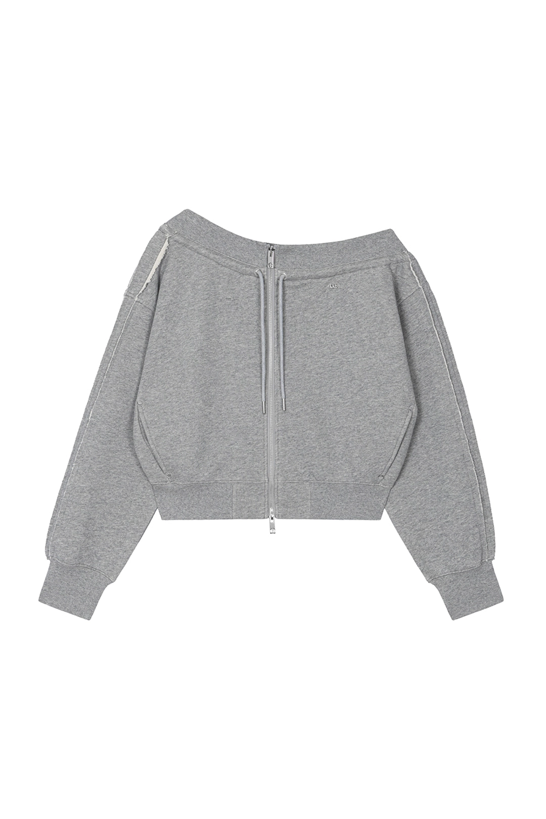 트리밍버드 TMB Off-Shoulder Sweat Set-Up Zip-Up [ Melange Gray ] 상품 이미지 1