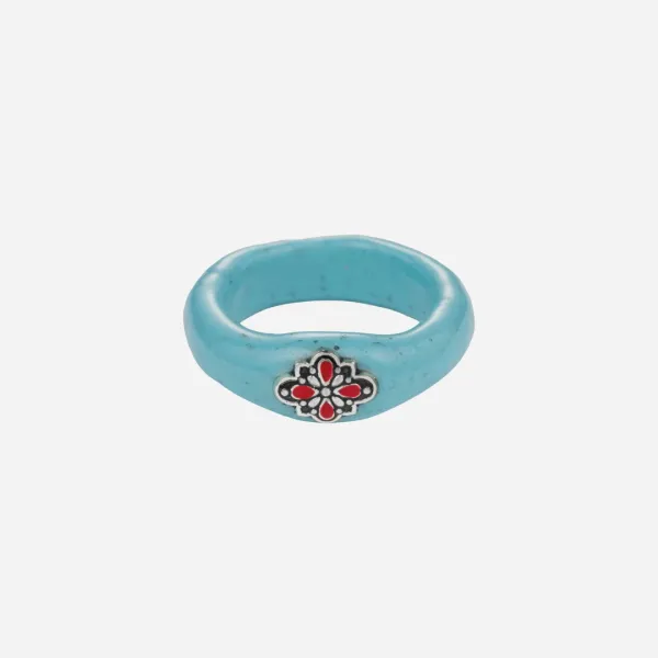 cameo ring-vintage blue