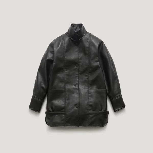 [17th reorder] VORN LEATHER HALF JACKET_BLACK / ₩319,000