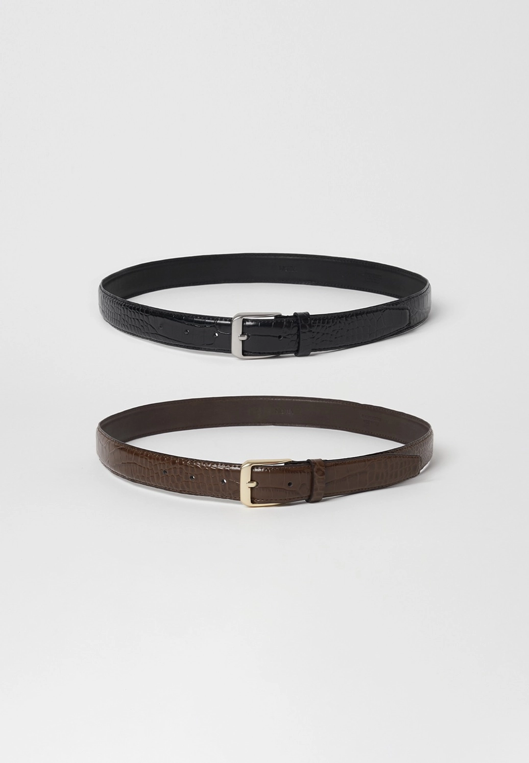 노티아 30MM CROCODILE ITALIAN LEATHER BELT - 2COLOR 상품 이미지 1