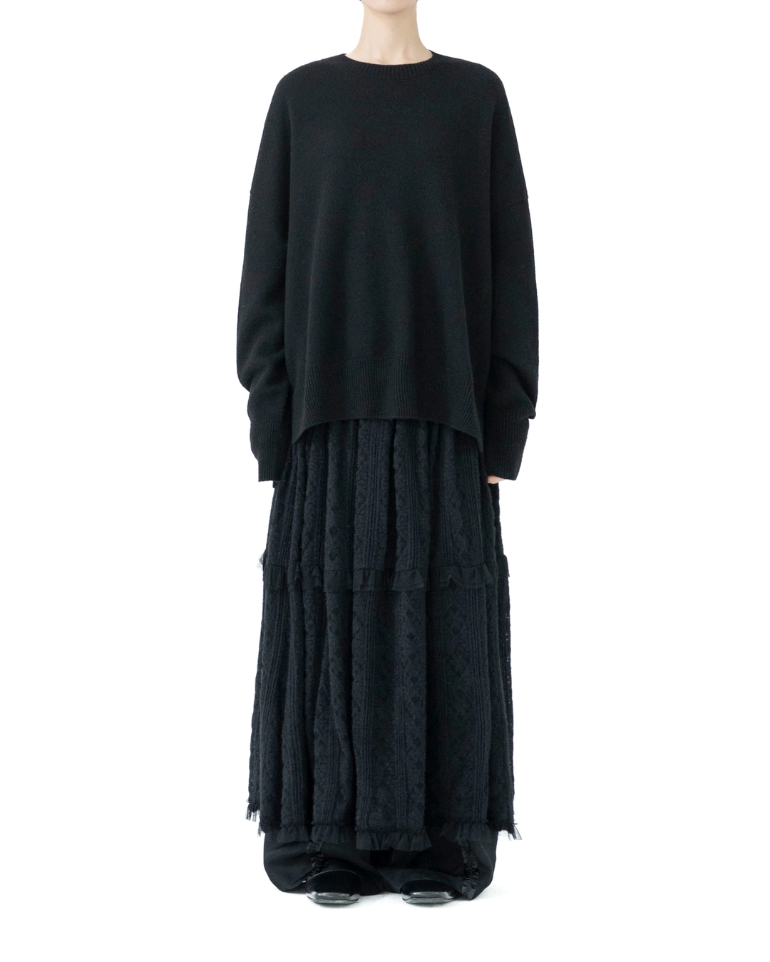 유노이아 frill soft lace long skirt 상품 이미지 2