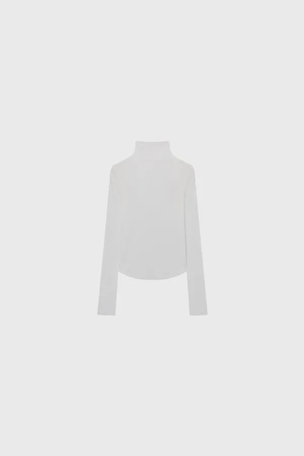 Wool Turtle Neck T-Shirt (White / Light Gray / Melange Gray / Dark Gray)