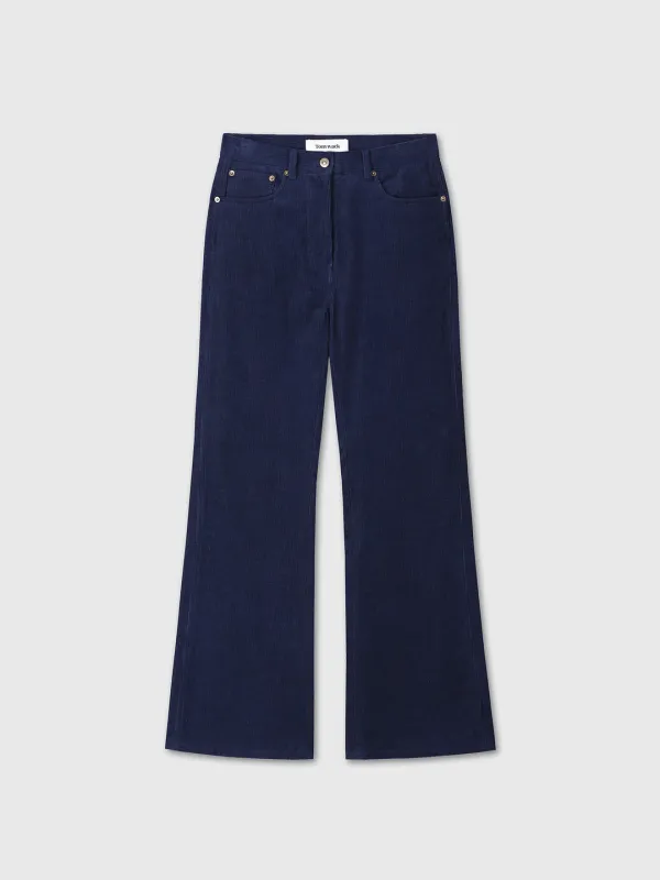 (W) CORDUROY OVERSIZED PANTS_ MIDNIGHT BLUE