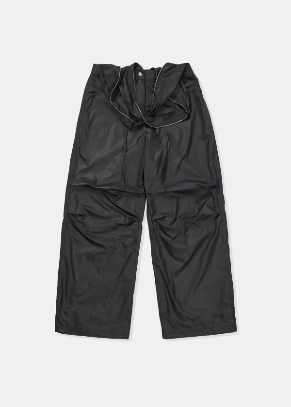DRAWSTRING PARACHUTE TROUSERS (BLACK)
