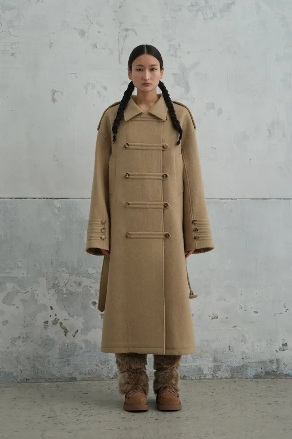 Double-Breasted Wool-Alpaca Coat