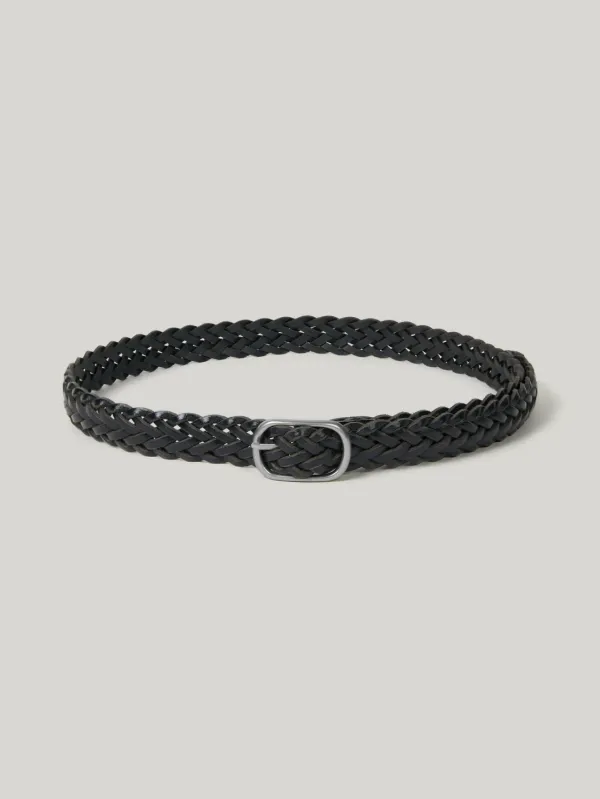 LIEN WOVEN LEATHER BELT (SOFT BLACK)