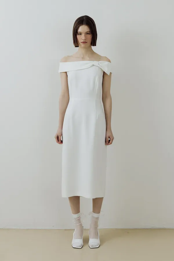 Tie up Ribbon One-piece (ivory)