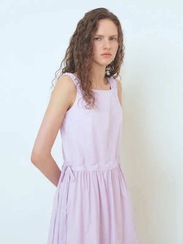 Apron Side Strap Dress, Lavender