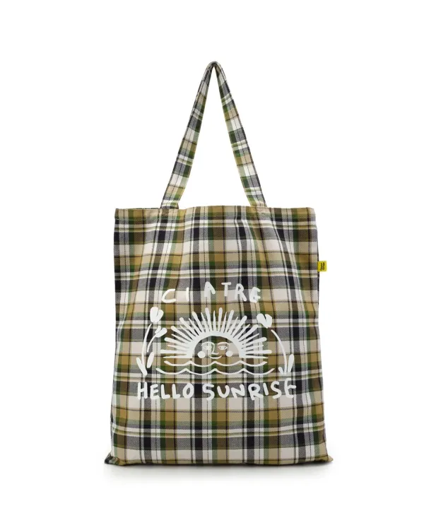 HS X Ciatre Check Tote Bag_Green