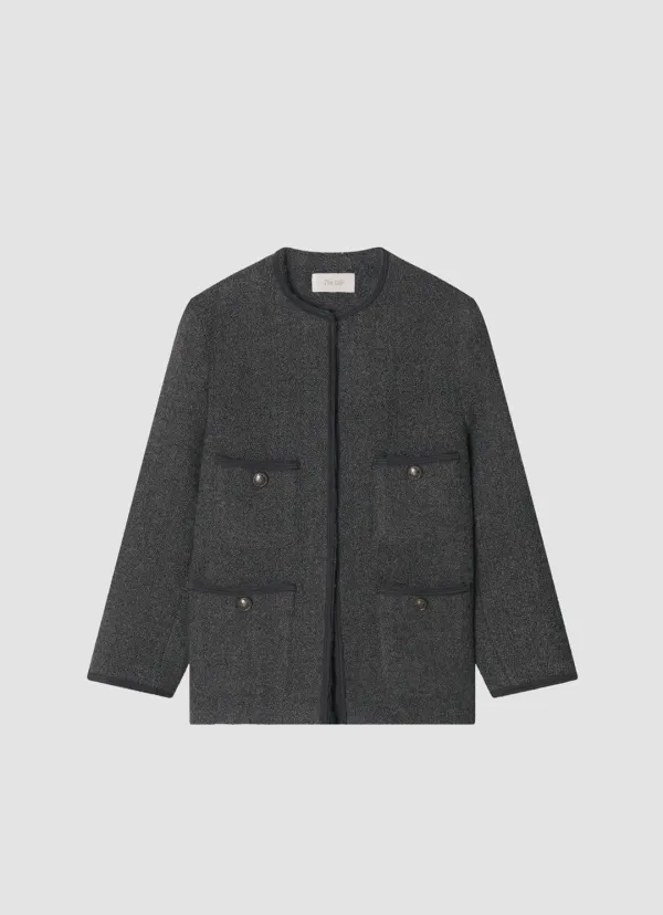 [7th] Breeze Tweed Jacket_Charcoal
