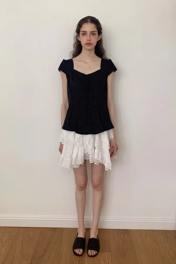 Sola Blouse / Black dot
