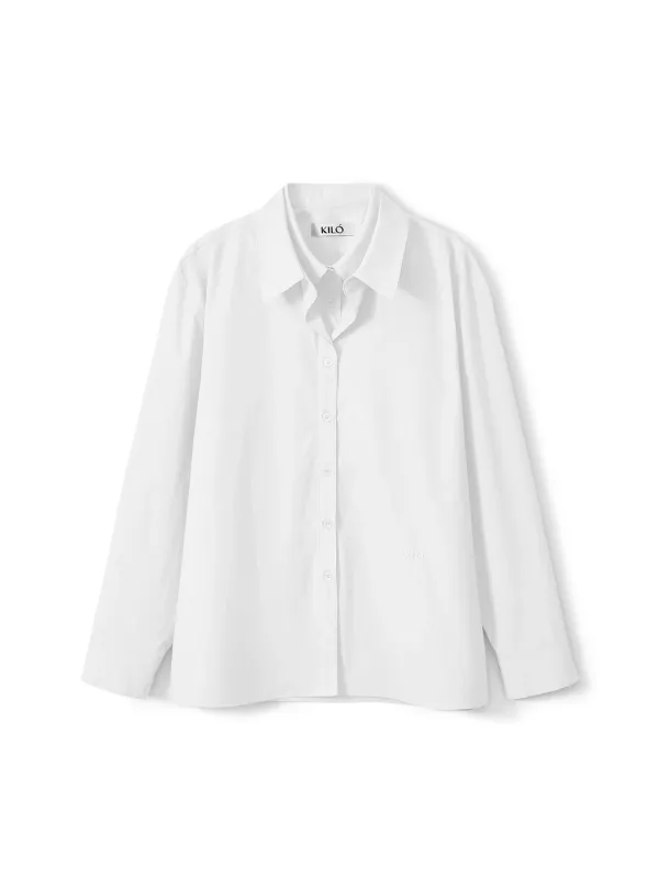 LAYERED COTTON SHIRT (WHITE)