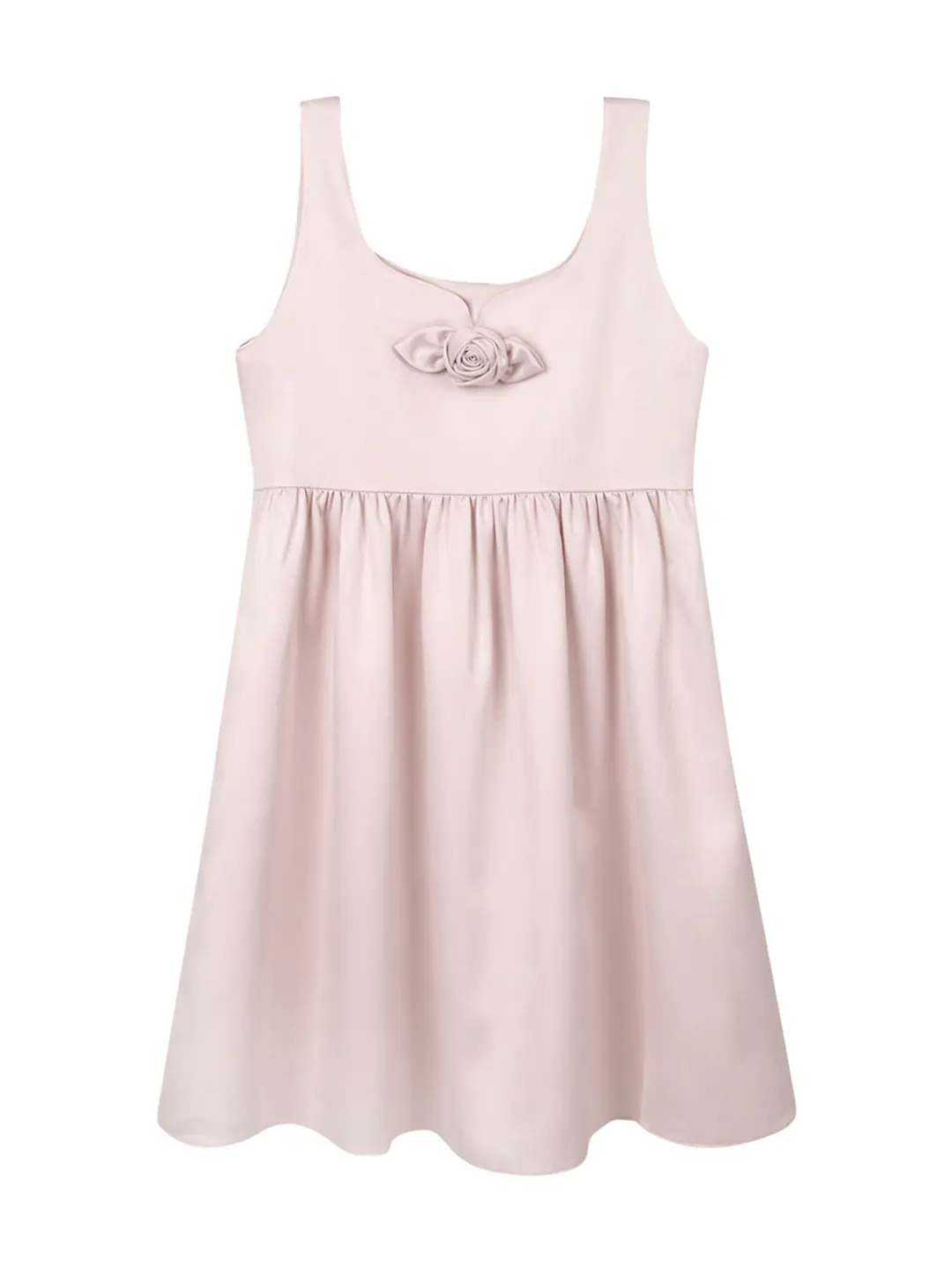 마가린핑거스 ROSE CORSAGE SATIN MINI DRESS (LIGHT PINK) 상품 이미지 3