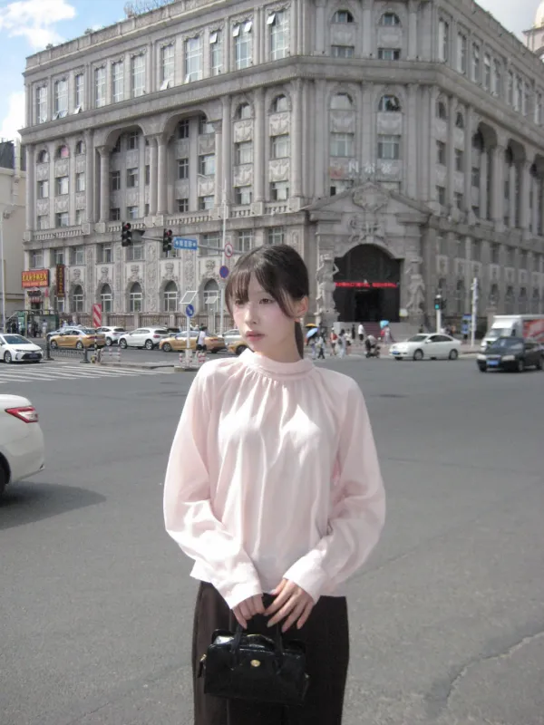 델핀 타이 블라우스[PINK]*오늘 출발