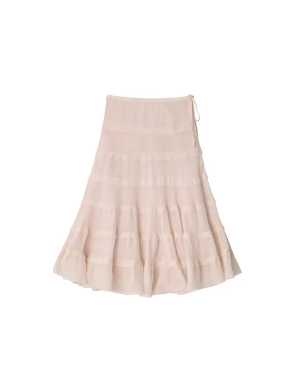 ✲3RD NORA SHIMMERING SKIRT APRICOT