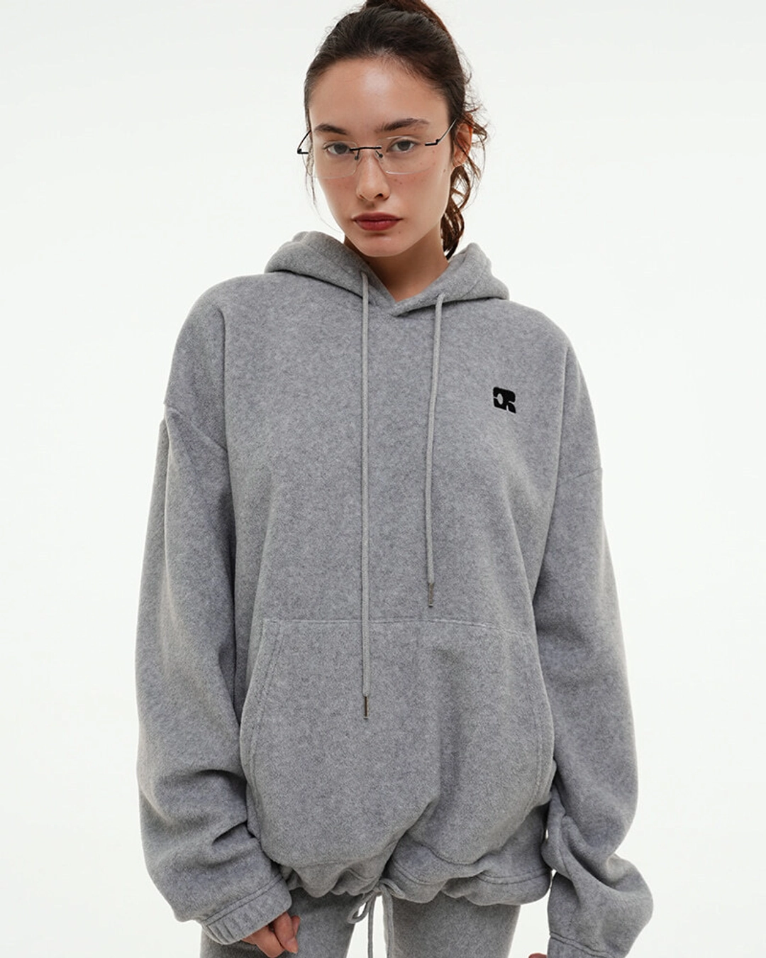 센토르 CENTAUR FLEECE STRING HOODIE_DARK GREY 상품 이미지 2