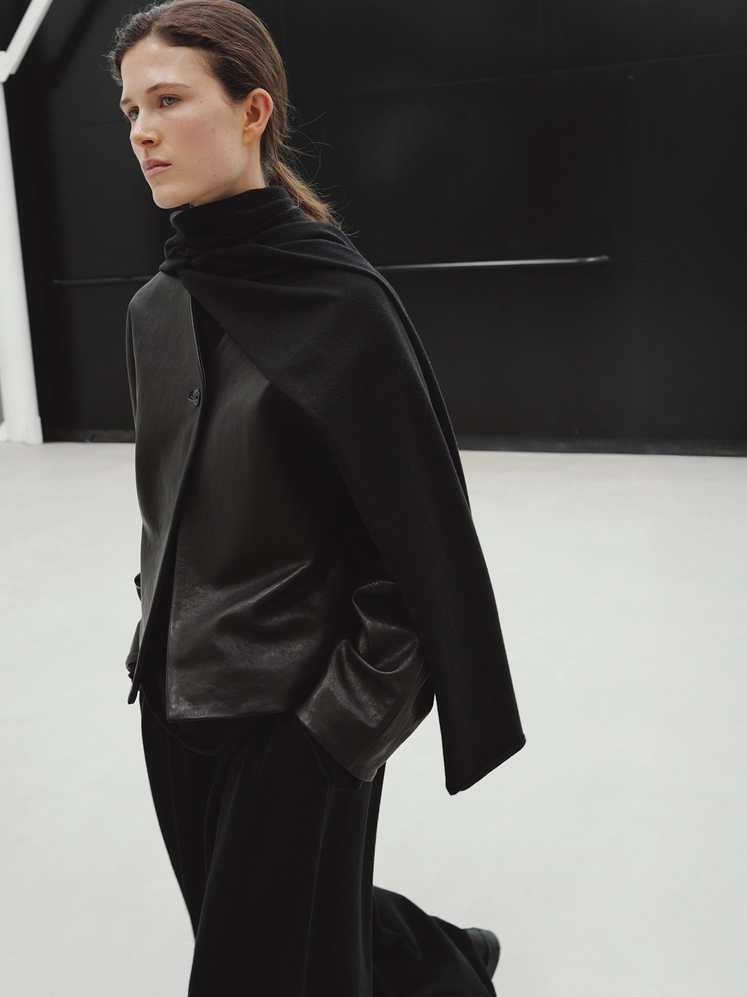 모이아 dolman leather jacket (black) 상품 이미지 2