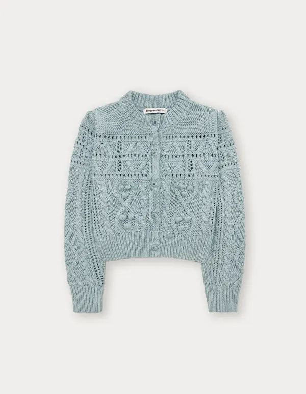 Popo Cotton Cardigan - Light Blue